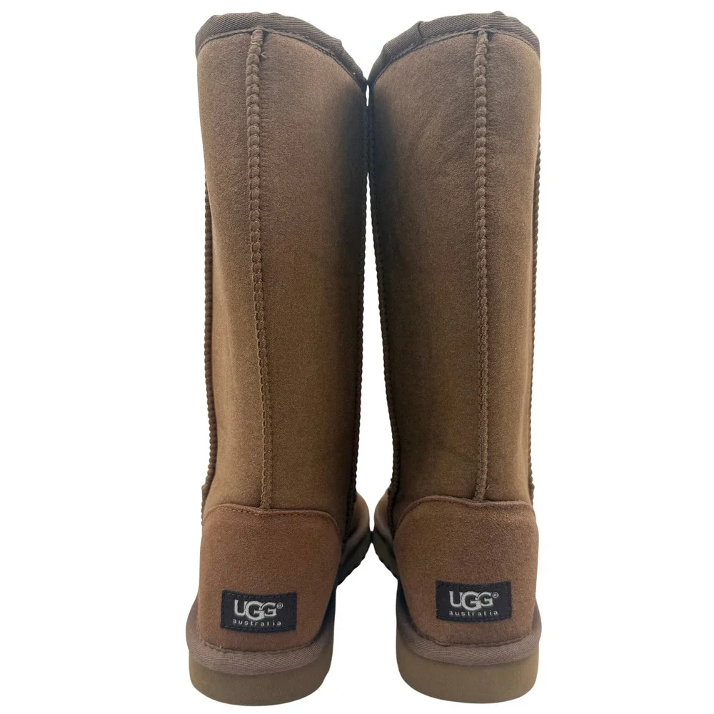 UGG Australia Classic Tall Boots Womens 9 Chestnut Sheepskin Suede 5815 NWOT
